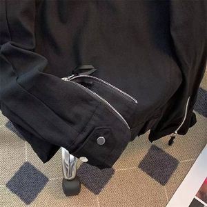 美式复古高街黑色牛仔外套男春秋季设计感小众潮牌夹克JK11/P80