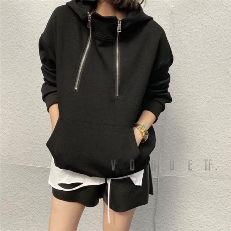 拉链韩版卫衣，女装卫衣/绒衫，简单小珍