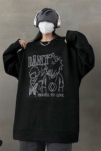 发泡麂皮绒卫衣QY5202-TP40 控价58 秋季卡通印花套头上衣男女图片