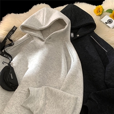 加绒加厚重磅砂洗做旧拉链连帽卫衣JF800-特P65控118加绒P70控128，男装卫衣，电商A422-1