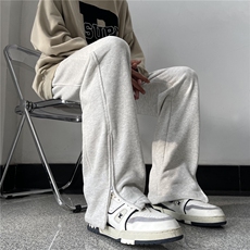 XZ612-K718-P45控68加绒P55秋冬卫裤百搭侧边拉链美式卫裤潮4，男装休闲裤，星座612