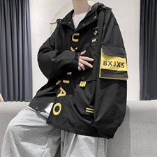 港风模特秋季高街潮流大口袋男士工装夹克外套JK77P95限128，男装夹克，电商A089-1