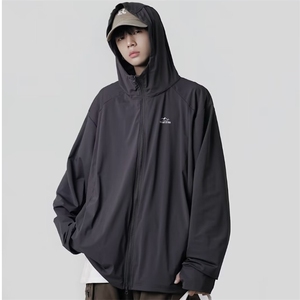 情侣冰丝防晒衣夏季连帽皮肤衣服日系户外防紫外线外套男 F09图片
