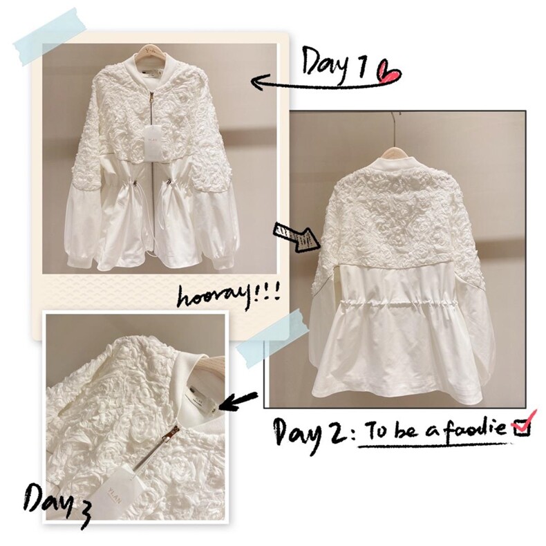 花朵休闲外套，女装，依岸