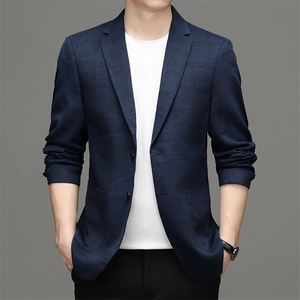 冬季西服男潮款休闲商务羊毛西服中年男士单西外套YL6519-P420图片
