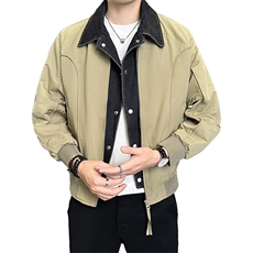 店主风2025秋季新款时尚假两件休闲宽松夹克外套男581-P135控175，男装夹克，电商A413