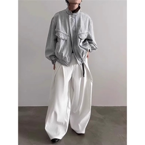有货。牛仔外套男春秋夹克宽松牛仔上衣男W6950-P77图片
