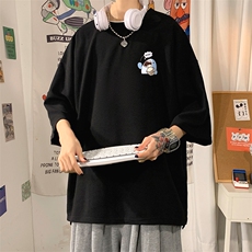 Q11239-P30春夏季七分袖t恤男大码五分袖男短袖中袖，男装T恤，电商A040