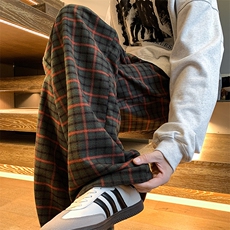 冬季新款加厚毛呢格子拖地裤羊毛10%涤纶90%225-2-20832-P48，男装休闲裤，星座225-2