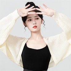 时尚百搭镂空短款针织开衫显瘦修身仿羊毛外套，女装针织衫/毛衣，斯美雅安迪绒