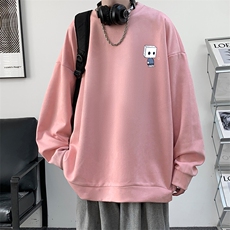 麂皮绒卫衣男大码重磅长袖t恤男JW81400-P35，男装卫衣，电商A040