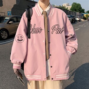！2023春季男士棒球服夹克百搭潮牌宽松外套上衣JK505P60，男装夹克，电商B220