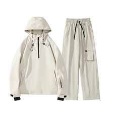 2025冬季防风防水防寒滑雪服套装中性风男女保暖两件套TZ033-P220，男装休闲套装，电商A001