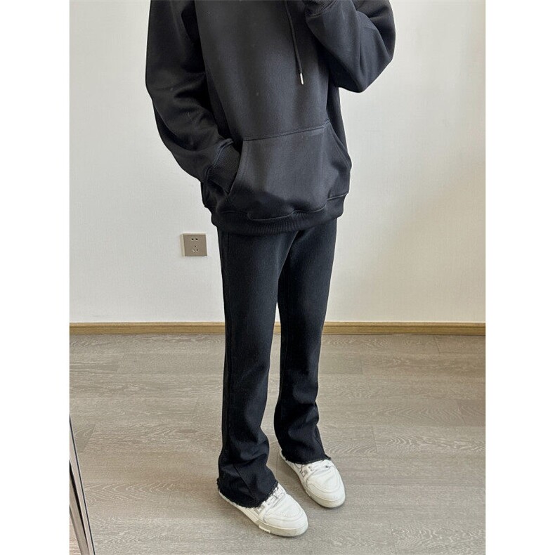 cleanfit纯黑色修身显瘦毛边顶男神裤,男装牛仔裤,星座310A-4