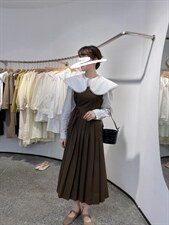 韩系两件套连衣裙，女装连衣裙，驿谷