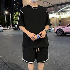 重磅280克~夏季短袖短裤两件套休闲套装TZ563特P55，男装休闲套装，电商A309
