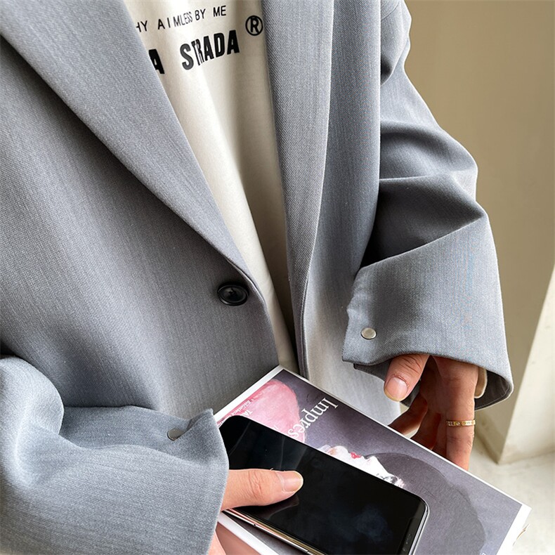 秋季轻奢西装男帅气高级感雅痞西服休闲宽松外套A071-X07-P85,男装西服套装,电商A071