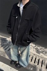 美式重工哈灵顿夹克二代男女cleanfit重磅帆布休闲立领短款工装潮，男装夹克，星座505-2（原电商A260-1)