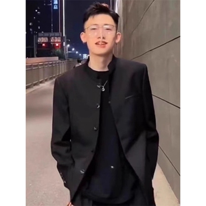 新中式中山装男夹克外套痞帅赵山河同款春秋上衣潮图片