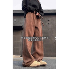 灯芯绒弯刀裤子男款秋冬垂坠感阔腿卫裤宽松直筒休闲长裤KWY12，男装休闲裤，星座1116A（原606A-3）
