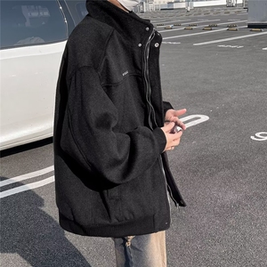 秋冬麂皮绒外套男女宽松休闲百搭设计感小众棉衣外套TT9296 P105图片
