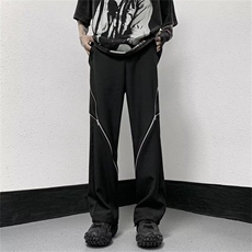档口有货微弹春秋运动裤时尚纯色直筒潮休闲裤宽松型7127P53，男装休闲裤，星座410-2
