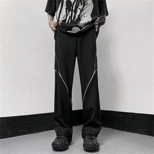 档口有货微弹春秋运动裤时尚纯色直筒潮休闲裤宽松型7127 P53图片