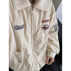 翻领拼色绣标棉服2024年秋冬棒球服宽松夹克加厚棉衣外套M9952，男装夹克，星座1116A（原606A-3）