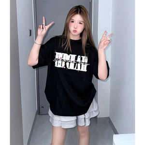 万针全刺绣工艺抖音得物高品质260克重磅纯棉双纱美式高街短袖T恤图片