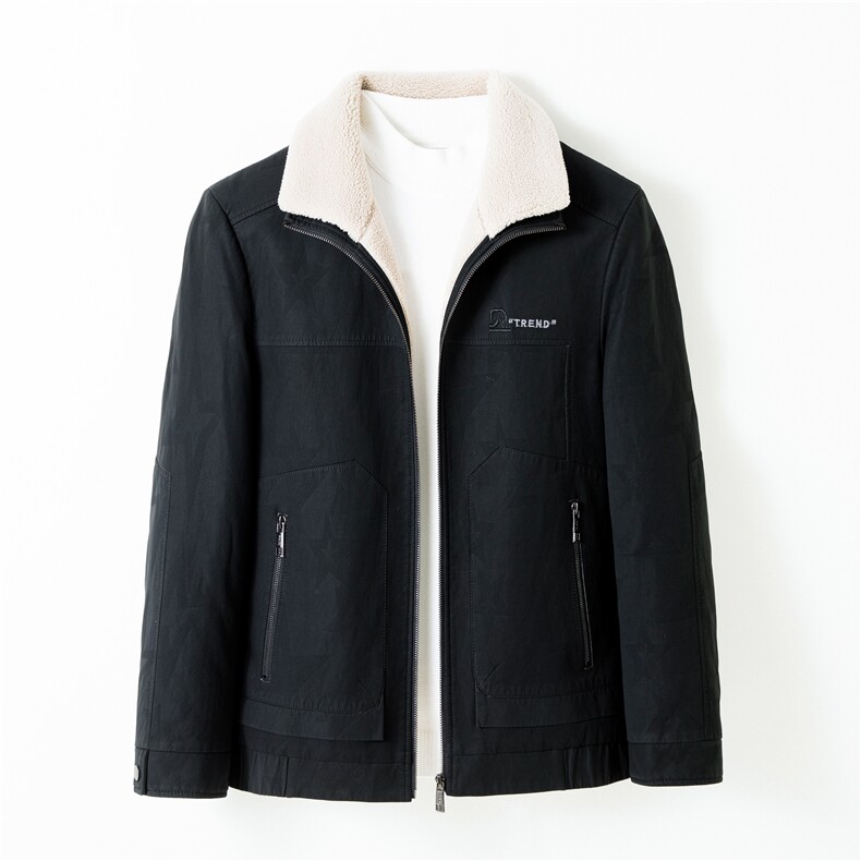 2023冬季厚款中年白鹅绒填充羽绒服皮外套男装ALXBPU2810-P340,男装羽绒服,电商B212（原钱塘6029）