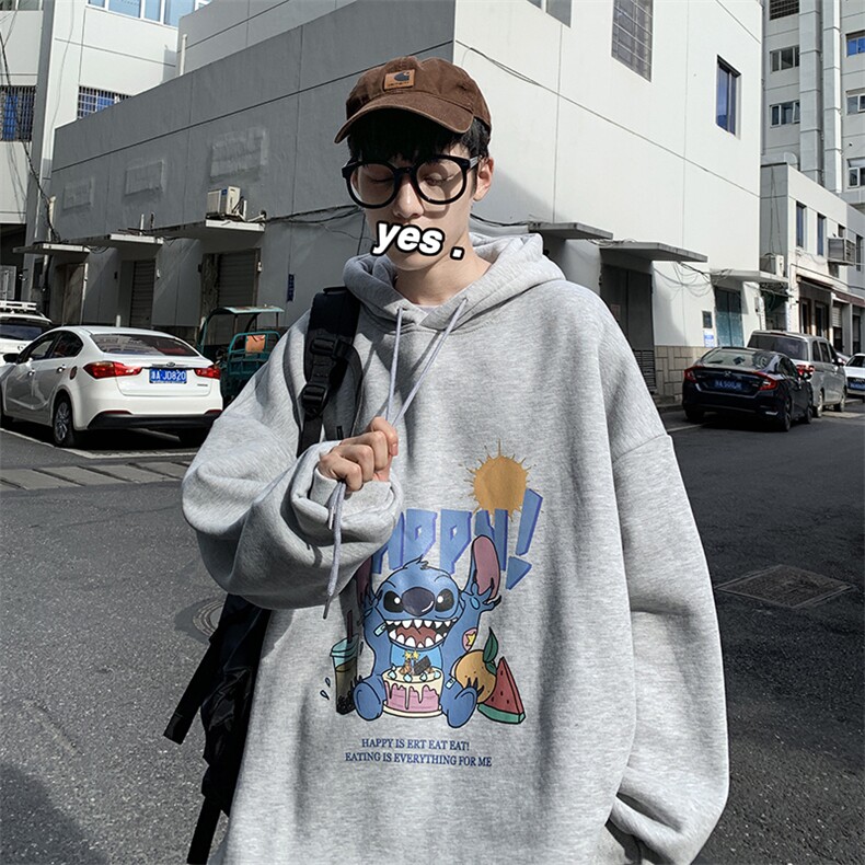 WY2077-P40纯棉连帽卫衣男大码运动帽衫宽松薄外套男,男装卫衣,电商A040