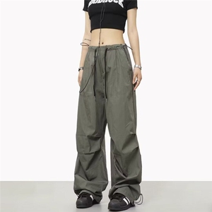 现货 美式阔腿伞兵工装裤男女宽松复古休闲裤WLG8433-P40图片