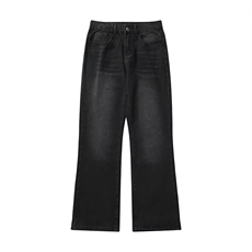 得物品质男牛仔裤渐变色微喇叭直筒长裤加大码M-4XLNK816P55，男装牛仔裤，星座1013-1