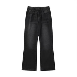 得物品质男牛仔裤渐变色微喇叭直筒长裤加大码M-4XL NK816 P55图片