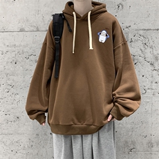 WY2167-P35加绒款-P40纯棉连帽卫衣男大码运动帽衫宽松薄外套男，男装卫衣，电商A040