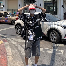 衬衫日系多口袋夏季新款男文艺慵懒青春流行C810P30，男装衬衫，星座1116-2