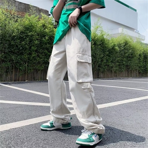 春夏运动休闲裤男直筒垂感ins潮牌港风纯裤子D29P42图片