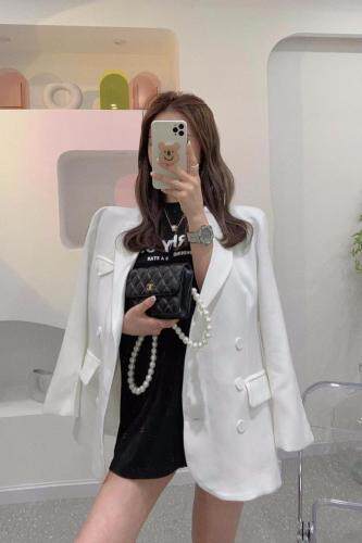 时尚气质款西装，女装西装，杏花