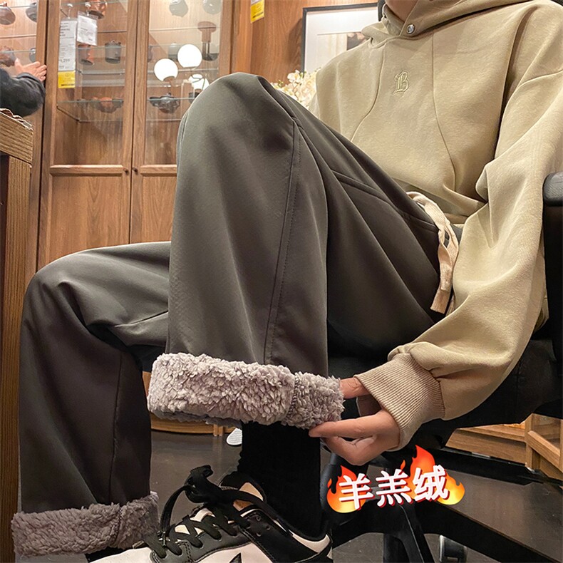冬季羊羔绒加绒防水防风休闲裤715-6-BX21P55(控78），男装休闲裤，星座715-6