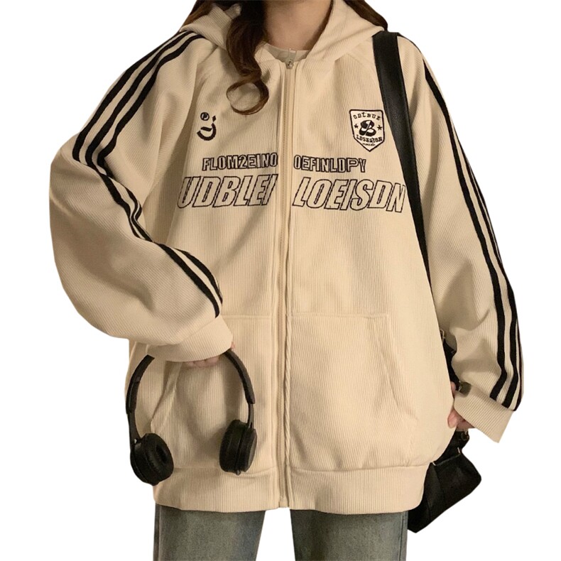 复古设计感小众华夫格插肩袖卫衣外套女春秋2025新款C817-P100,女装短外套,星座911-2(原星座613-2）