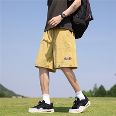 万针刺绣设计冰丝短裤男夏款2025新款中裤815A-DK24-P40控68，男装牛仔裤，星座815A