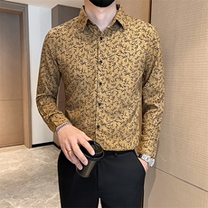 秋冬男士社会小伙店主风痞帅花衬衫301A-1/CS603/P55，男装衬衫，星座301A-1