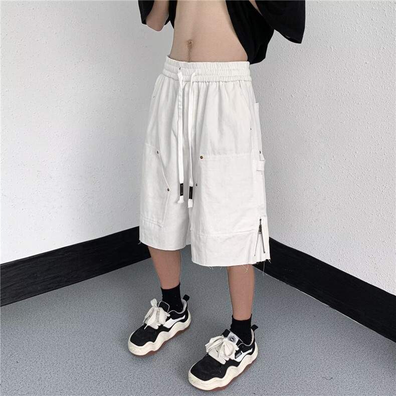 痞帅短裤男夏季薄款小众设计感宽松五分裤子P40,男装休闲裤,星座1116-2