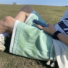 2024夏季新款潮流字母印花宽松休闲短裤B315-K24157-特p30控58，男装牛仔裤，电商B315