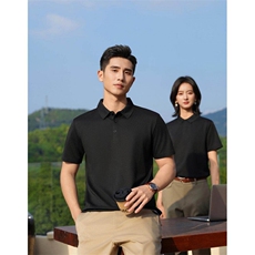 2025春夏高级感冰丝无痕POLO衫S-6XL男女工作服LOGO定制L99201P38，男装Polo衫，星座1602B（原101B-1）