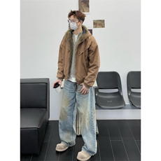 1506/QS60580/P116纽扣铠甲座山雕美式覆古cleanfit情侣棉服，男装棉衣，星座1506
