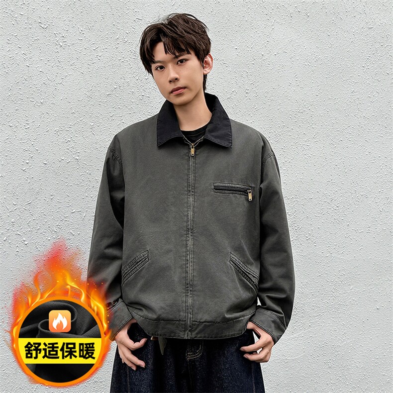 重磅美式水洗做旧工装秋冬新款夹克棉衣外套436-996-P125178,男装夹克,电商A436