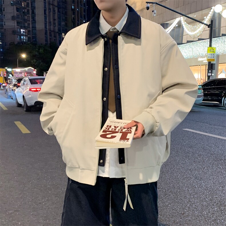 2026春款老钱风高品质纯棉猎装假两件夹克DSA157B-J2631-特P80,男装夹克,电商A157B