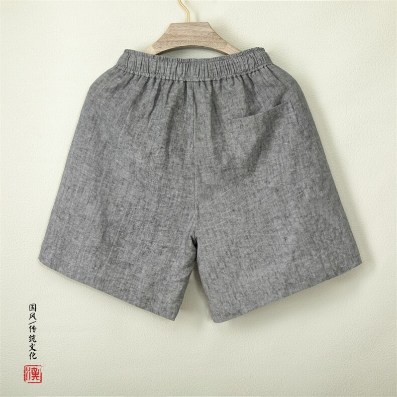风男装棉麻男士棉麻短裤K002P65,男装牛仔裤,钱塘802