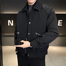 标90男士简约翻领假两件羽绒服上衣外套百搭A329-YR3605-P265，男装羽绒服，电商A329